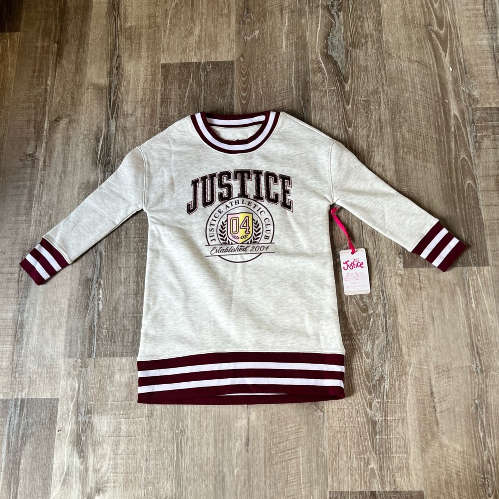 2 new justice sweatshirt dresses